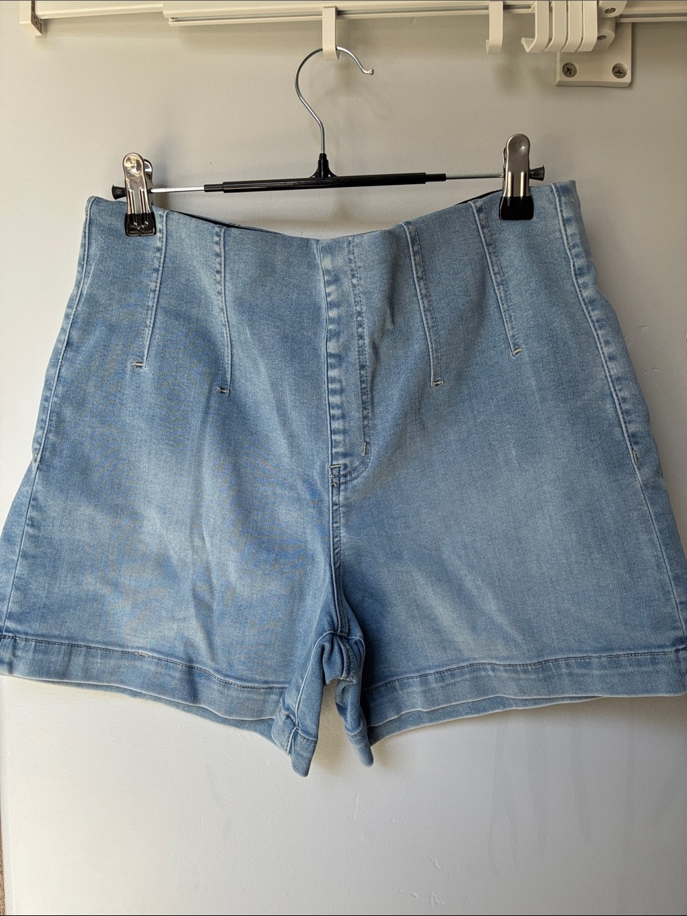 Women’s High-Waist Light Blue Denim Shorts